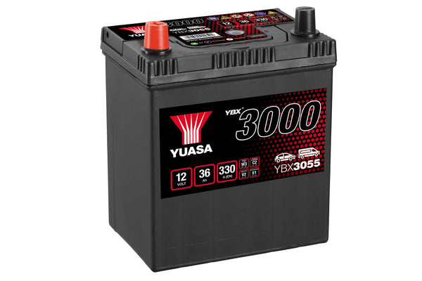 Yuasa YBX3055 - 3055 SMF Car Battery - 4 Year Warranty