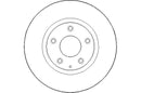 Disctech Brake Disc - Fits Mazda, Nissan - ABD2616 - Front Axle