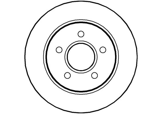 Disctech Brake Disc - Fits Ford - ABD2166 - Rear Axle