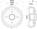 Mintex Brake Drum (Single) fits -Citroën Peugeot MBD227 (also fits other vehicles)