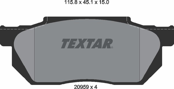 Textar Brake Pad Set - 2095901