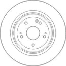 Disctech Brake Disc - Fits Genesis, Honda - ABD4084 - Rear Axle