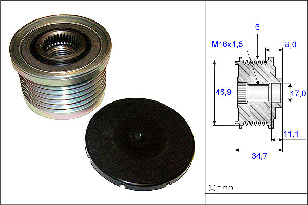 INA Alternator Freewheel Clutch - Part No - 535008810