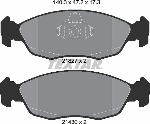 Textar Brake Pad Set - 2182702