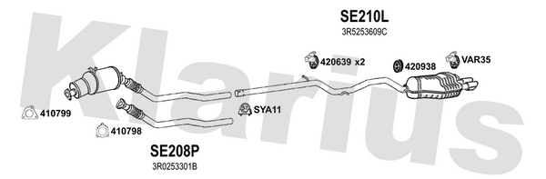 Klarius SE208P - Centre Pipe  - Fits Seat Exeo 2.0TDi