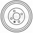 Borg & Beck Brake Drum (Single) -BBR7121