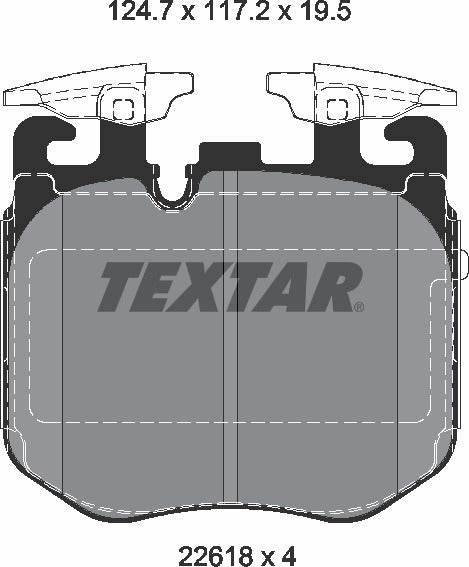 Textar Brake Pad Set - 2261801