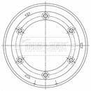Borg & Beck Brake Drum - BBR32775