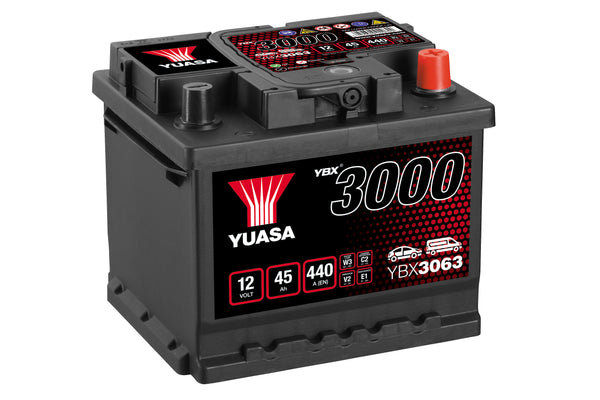 Yuasa YBX3063 - 3063 SMF Car Battery - 4 Year Warranty