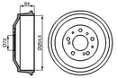 Bosch Brake Drum (Single) Db107 - 0986477031