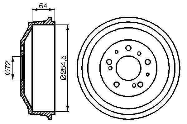 Bosch Brake Drum (Single) Db107 - 0986477031