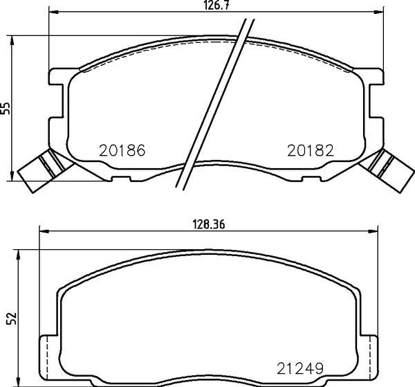 Mintex Brake Pad Set fits -Daihatsu Toyota MDB1297 (also fits other vehicles)