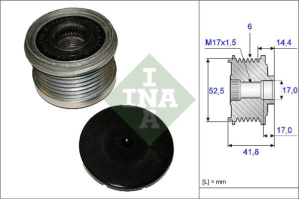 INA Alternator Freewheel Clutch - Part No - 535014710