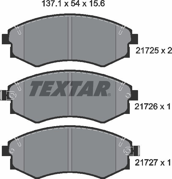 Textar Brake Pad Set - 2172502