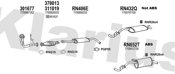 Klarius 301677 - Front Pipe For Cat  - Fits Renault Clio 1.8i