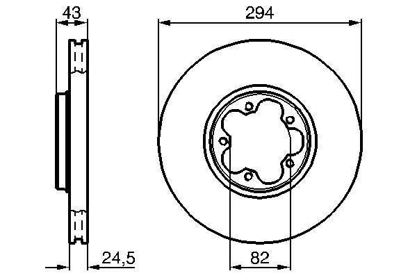 Bosch Brake Disc Pair Part No - 0986478303