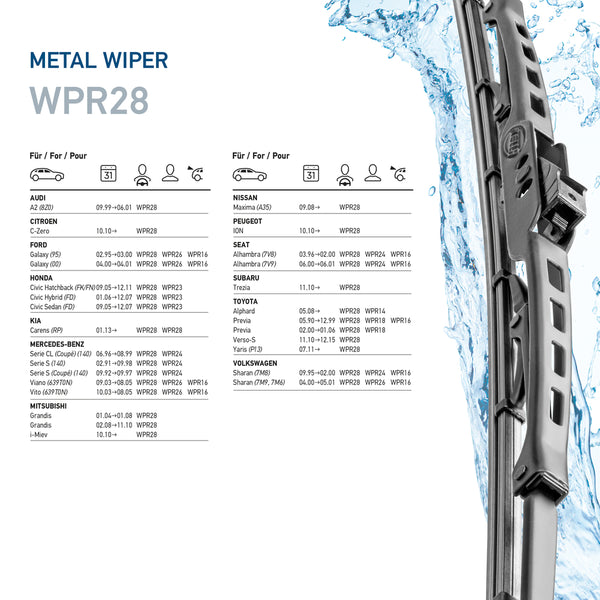 HELLA 9XW 358 061-141 Cleantech Wiper Blade - CT14R - 14" - 350mm - Front - Quantity: 1