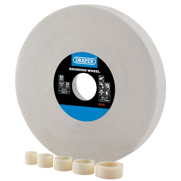 Draper Grinding Wheel 80G 200X25mm W - 4142
