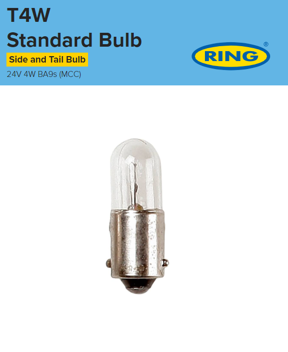 Side/Stop Tail Bulb (10 Pack) - 24V 4W Mcc Ba9S