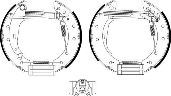 Mintex Brake Shoe Kits fits -Citroën Peugeot MSP133 (also fits other vehicles)