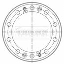 Borg & Beck Brake Drum  - BBR32582