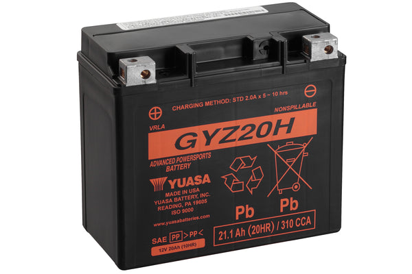 GYZ20H (WC) 12V Yuasa High Performance MF VRLA Motorcycle Battery