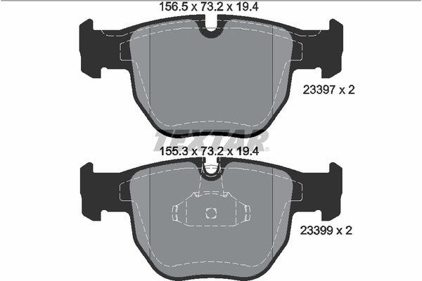 Textar Brake Pad Set - 2339703