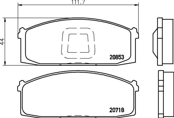 Mintex Brake Pad Set fits -Nissan MDB1605 (also fits other vehicles)