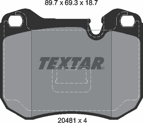 Textar Brake Pad Set - 2048102