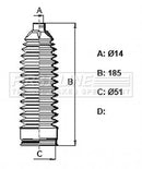First Line Steering Gaiter Kit Part No -FSG3435