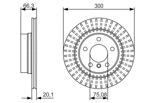Bosch Brake Disc Pair Part No - 0986479044