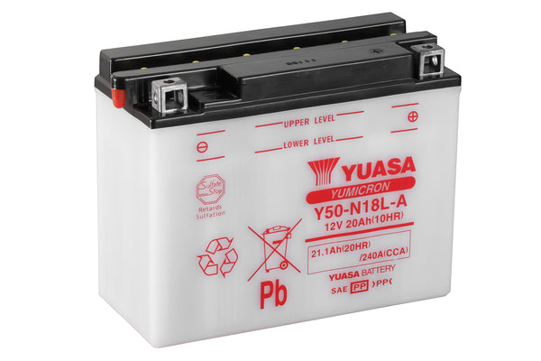 Y50-N18L-A (CP) 12V Yuasa Yumicron Motorcycle Battery