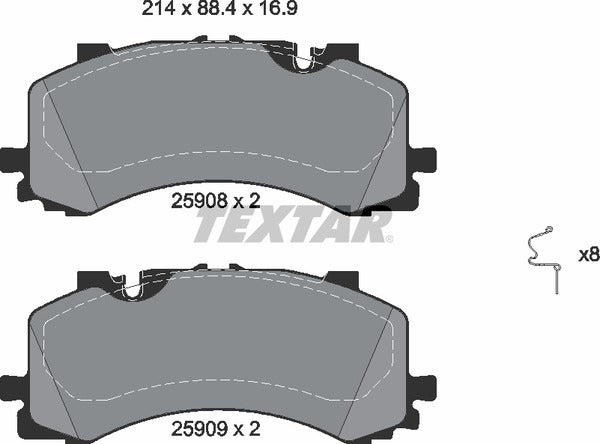 Textar Brake Pad Set - 2590801