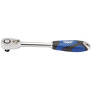 60 Tooth Micro Head Reversible Soft Grip Ratchet, 1/2" Sq Dr