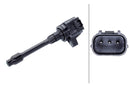 HELLA 5DA 358 168-201 Ignition Coil - 14V - 3-pin connector - Bolted