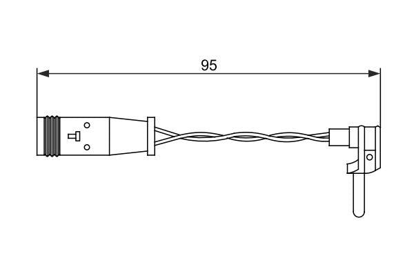 Bosch Wear Sensor F.Brake Pad Ap342 Part No - 1987473070