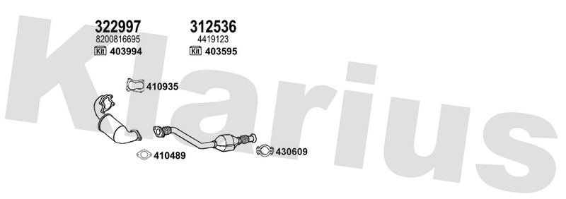 Klarius 322997 - Catalyst Type Approved Withpip  - Fits Nissan Interstar 2.5 TD