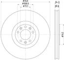 Mintex Brake Discs fits -Peugeot S274:5 MDC2610 (also fits other vehicles)