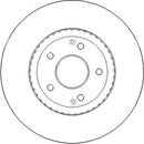 Disctech Brake Disc - Fits Ford, Ssangyong - ABD3421 - Front Axle
