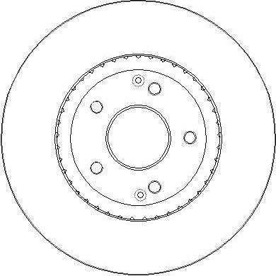 Disctech Brake Disc - Fits Ford, Ssangyong - ABD3421 - Front Axle