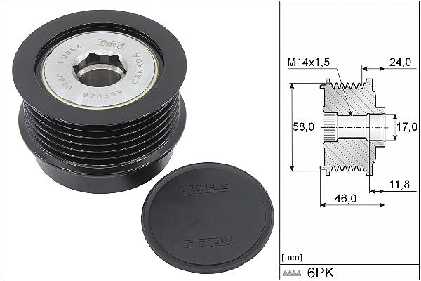 INA Alternator Freewheel Clutch - Part No - 535035510