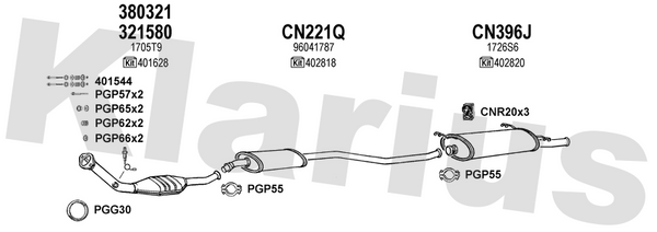 Klarius 321580 - Catalyst Type Approved Withpip  - Fits Citroen Xsara 1.8i