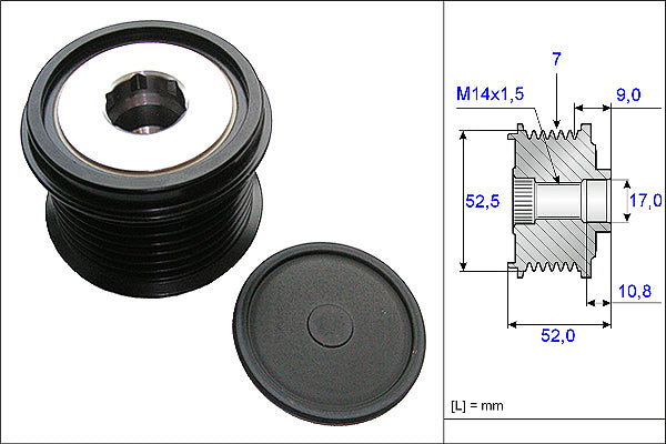 INA Alternator Freewheel Clutch - Part No - 535020910