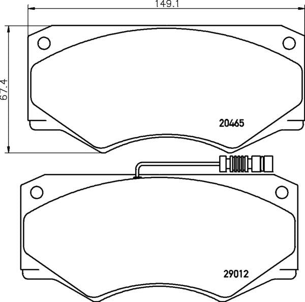 Mintex Brake Pad Set fits -MercedesBenz Puch MDB1245 (also fits other vehicles)