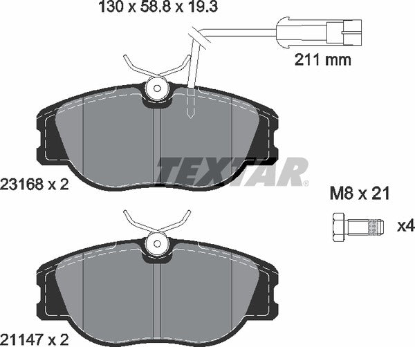 Textar Brake Pad Set - 2316803