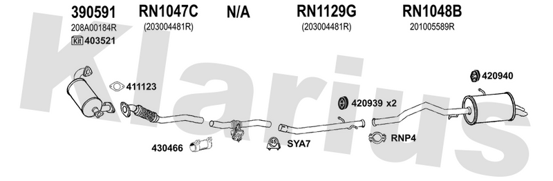 Klarius 390591 - Catalyst & Dpf Combined  - Fits Mercedes Citan 1.5CDi