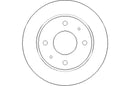Disctech Brake Disc - Fits Mitsubishi, Renault - ABD2506 - Rear Axle