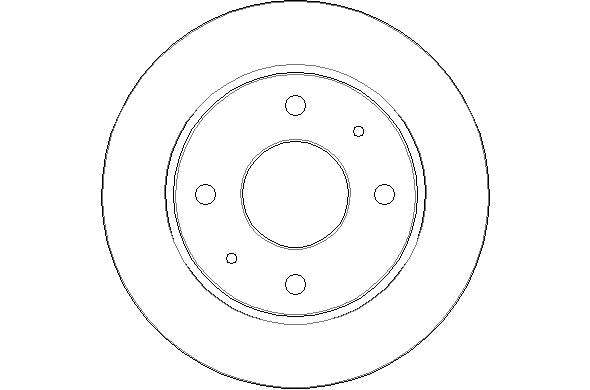 Disctech Brake Disc - Fits Mitsubishi, Renault - ABD2506 - Rear Axle