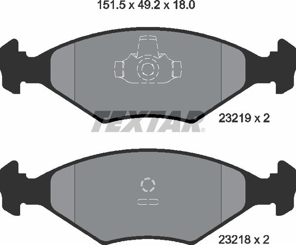 Textar Brake Pad Set - 2321901