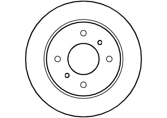 Disctech Brake Disc - Fits Ford, Nissan - ABD2017 - Rear Axle